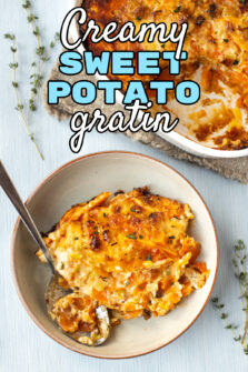 Creamy Sweet Potato Gratin - Easy Cheesy Vegetarian