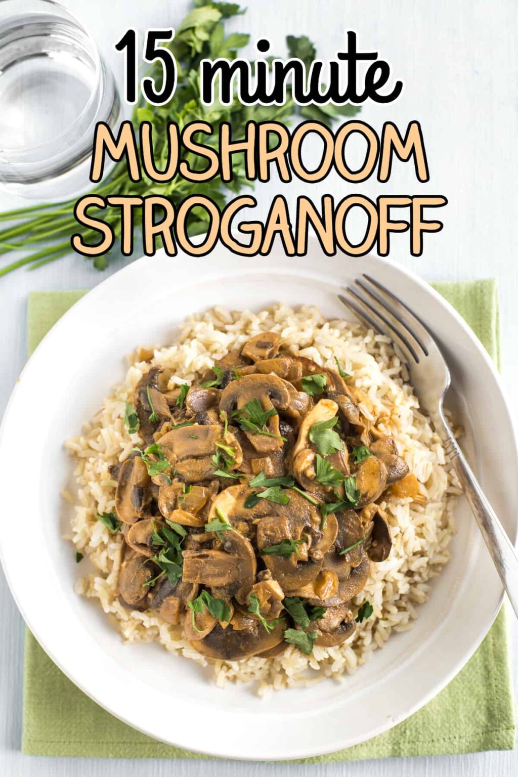 15 Minute Mushroom Stroganoff - Easy Cheesy Vegetarian