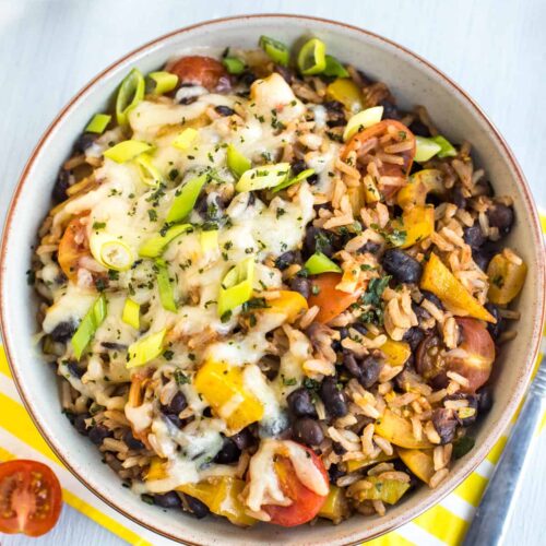 Veggie Burrito Bowls - Easy Cheesy Vegetarian