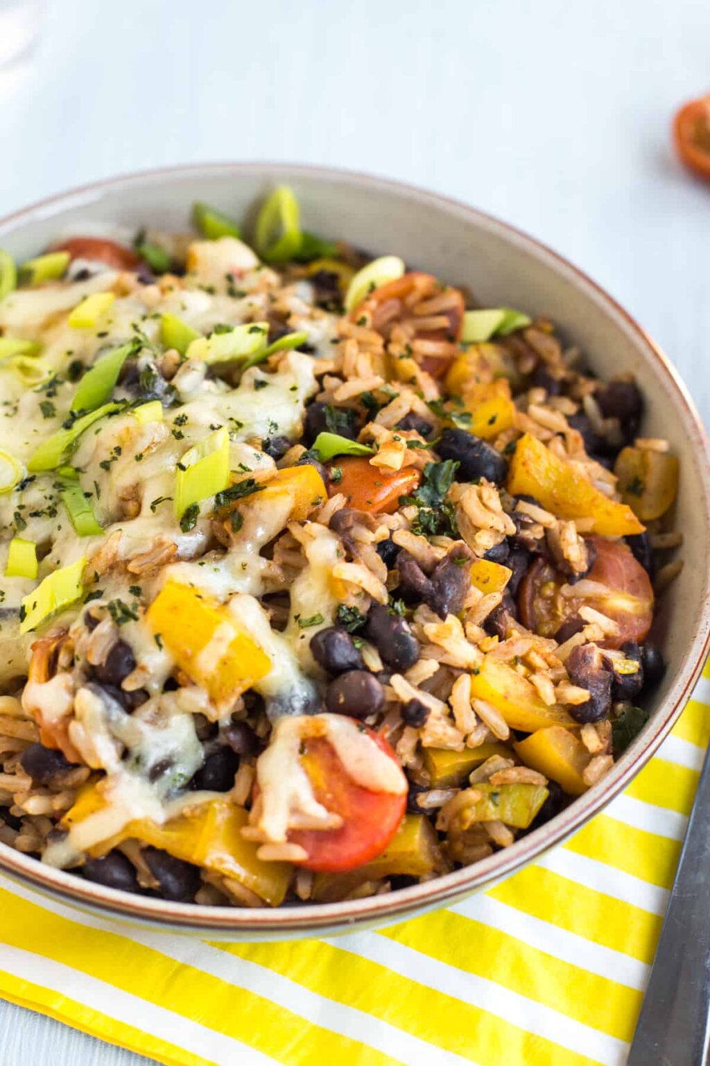 Veggie Burrito Bowls - Easy Cheesy Vegetarian