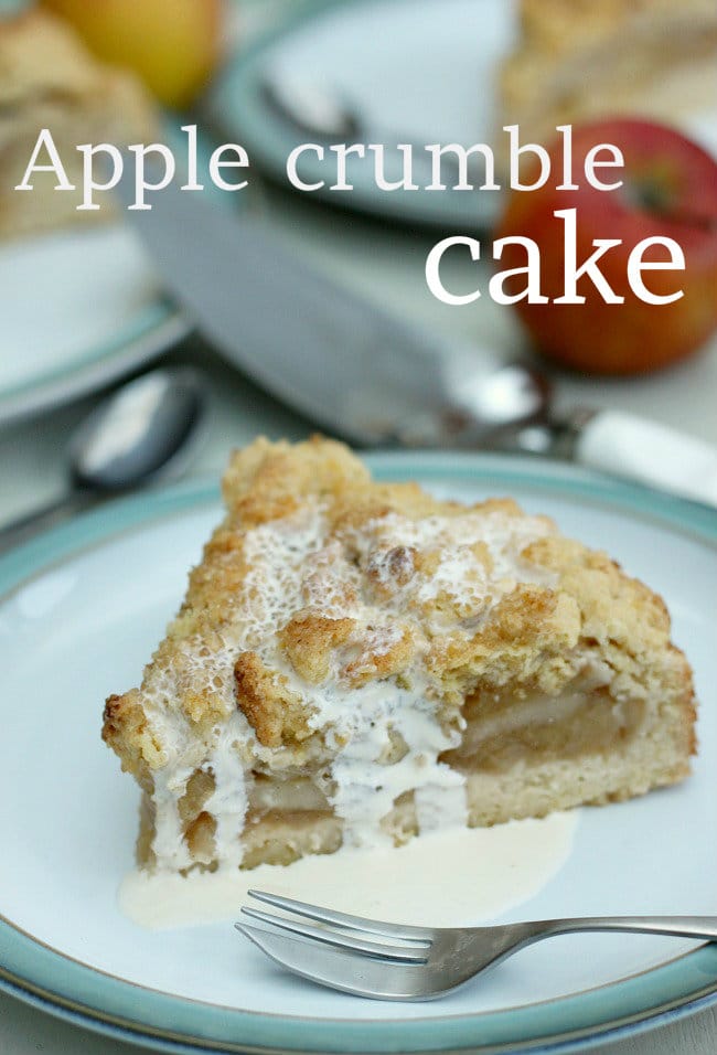 Apple crumble dessert cake