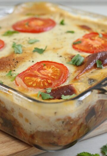 Vegetable Moussaka Casserole - Easy Cheesy Vegetarian