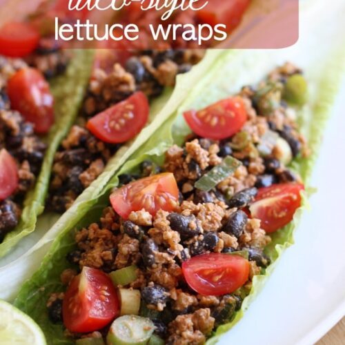 Black bean and walnut taco-style lettuce wraps