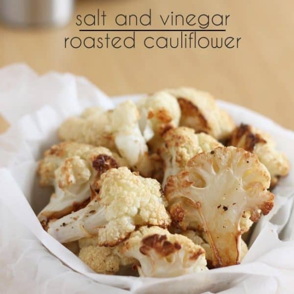 Salt and vinegar roasted cauliflower - Easy Cheesy Vegetarian