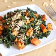 Wild Rice And Kale Salad With Smoky Sweet Potatoes Easy Cheesy Vegetarian