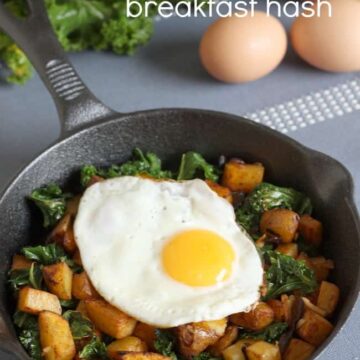 Kale and potato breakfast hash - Easy Cheesy Vegetarian