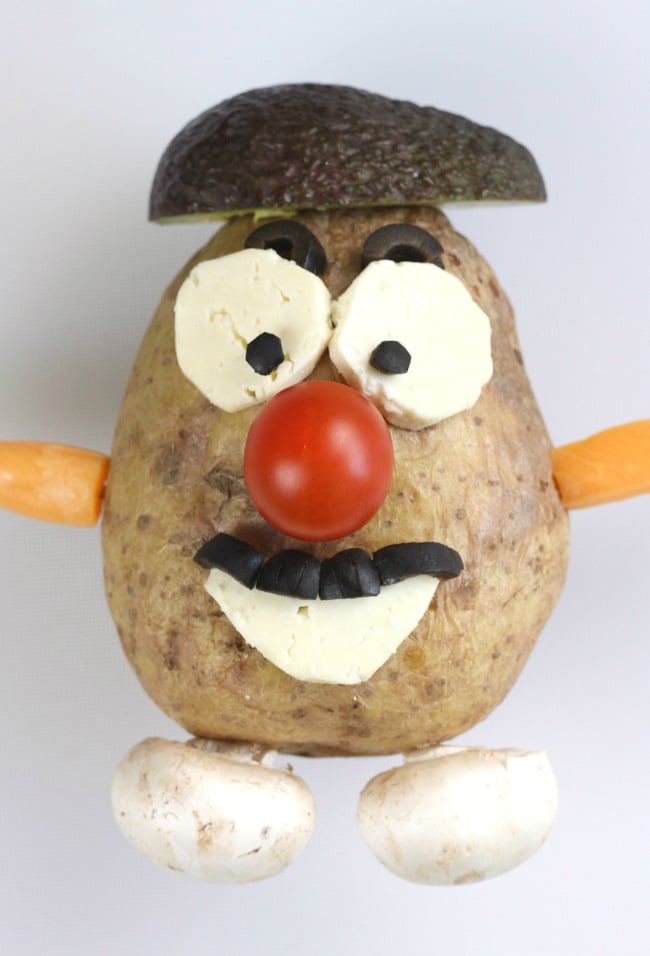 Edible Mr Potato Head (Red Nose Day Recipe) - Easy Cheesy Vegetarian
