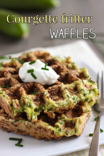 Courgette fritter waffles - Easy Cheesy Vegetarian