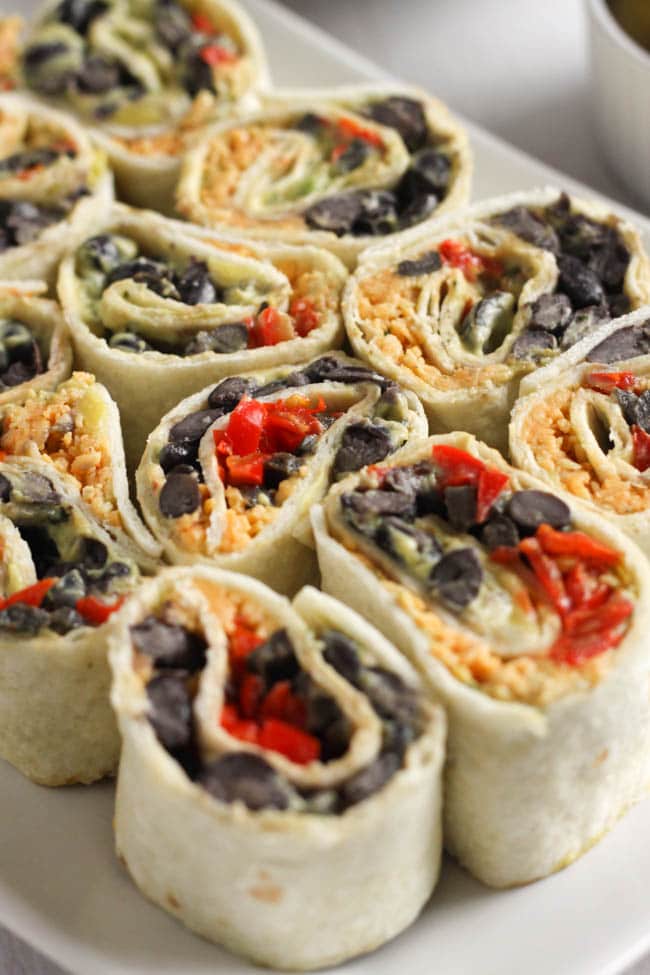 Cheesy Tex Mex tortilla roll-ups - Easy Cheesy Vegetarian