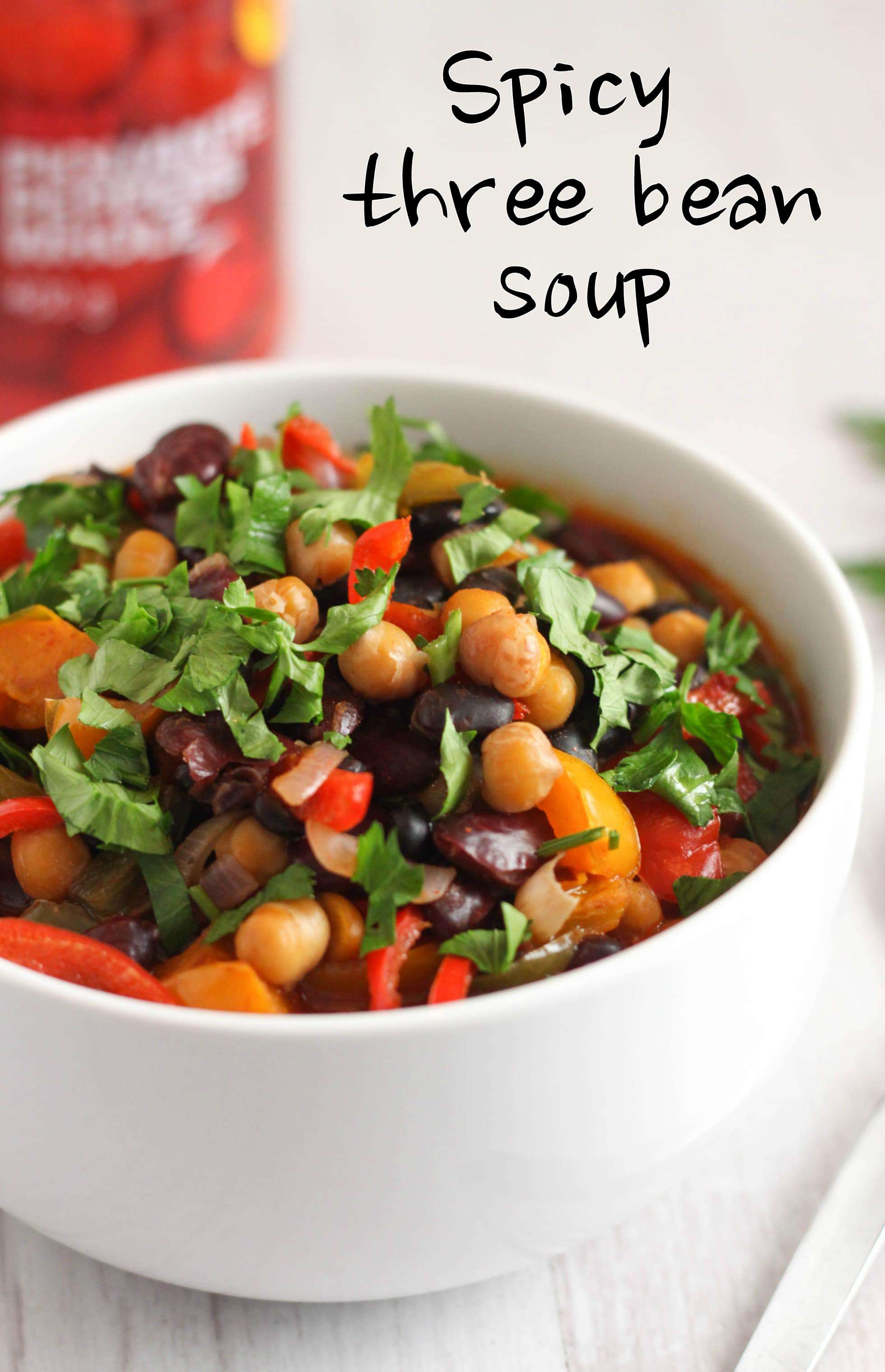 Spicy three bean soup – Easy Cheesy Vegetarian