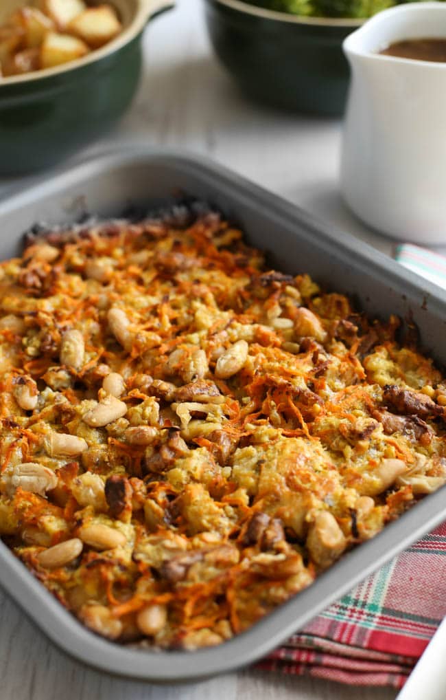 Cheesy carrot nut roast - Easy Cheesy Vegetarian