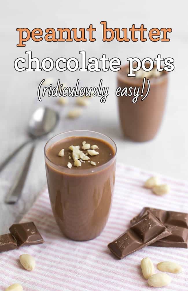 Easy peanut butter chocolate pots - Easy Cheesy Vegetarian