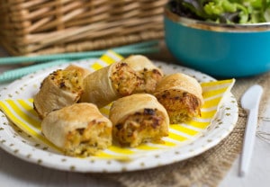 Cheese and Onion Lentil Rolls - Easy Cheesy Vegetarian