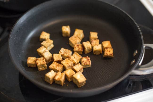 Spicy Veggie Laksa with Crispy Tofu - Easy Cheesy Vegetarian