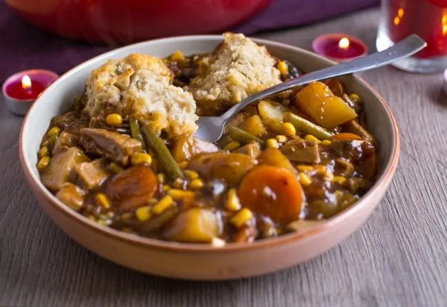 Vegetarian Beef Stew With Easy Suet Dumplings Easy Cheesy Vegetarian