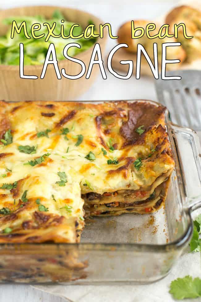 Mexican bean lasagne - Easy Cheesy Vegetarian
