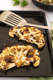 Mediterranean couscous with roasted cauliflower steaks - Easy Cheesy ...