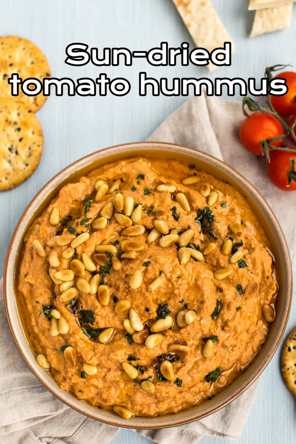 Sun-Dried Tomato Hummus - Easy Cheesy Vegetarian