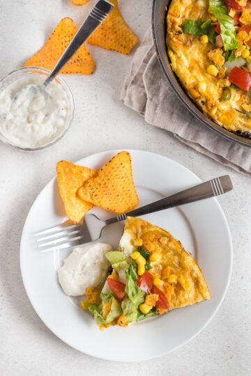 Taco frittata - Easy Cheesy Vegetarian