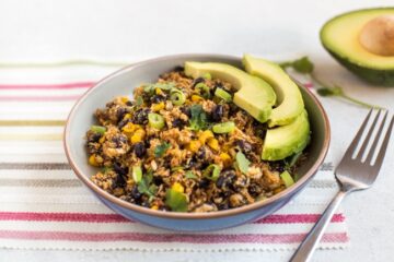 Tex-Mex Cauliflower Rice - Easy Cheesy Vegetarian