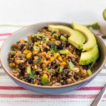 Tex-Mex Cauliflower Rice - Easy Cheesy Vegetarian