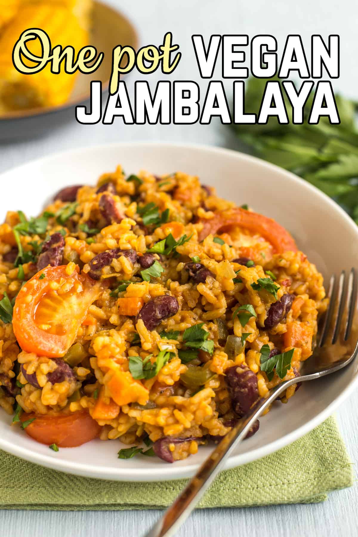One Pot Vegan Jambalaya - Easy Cheesy Vegetarian