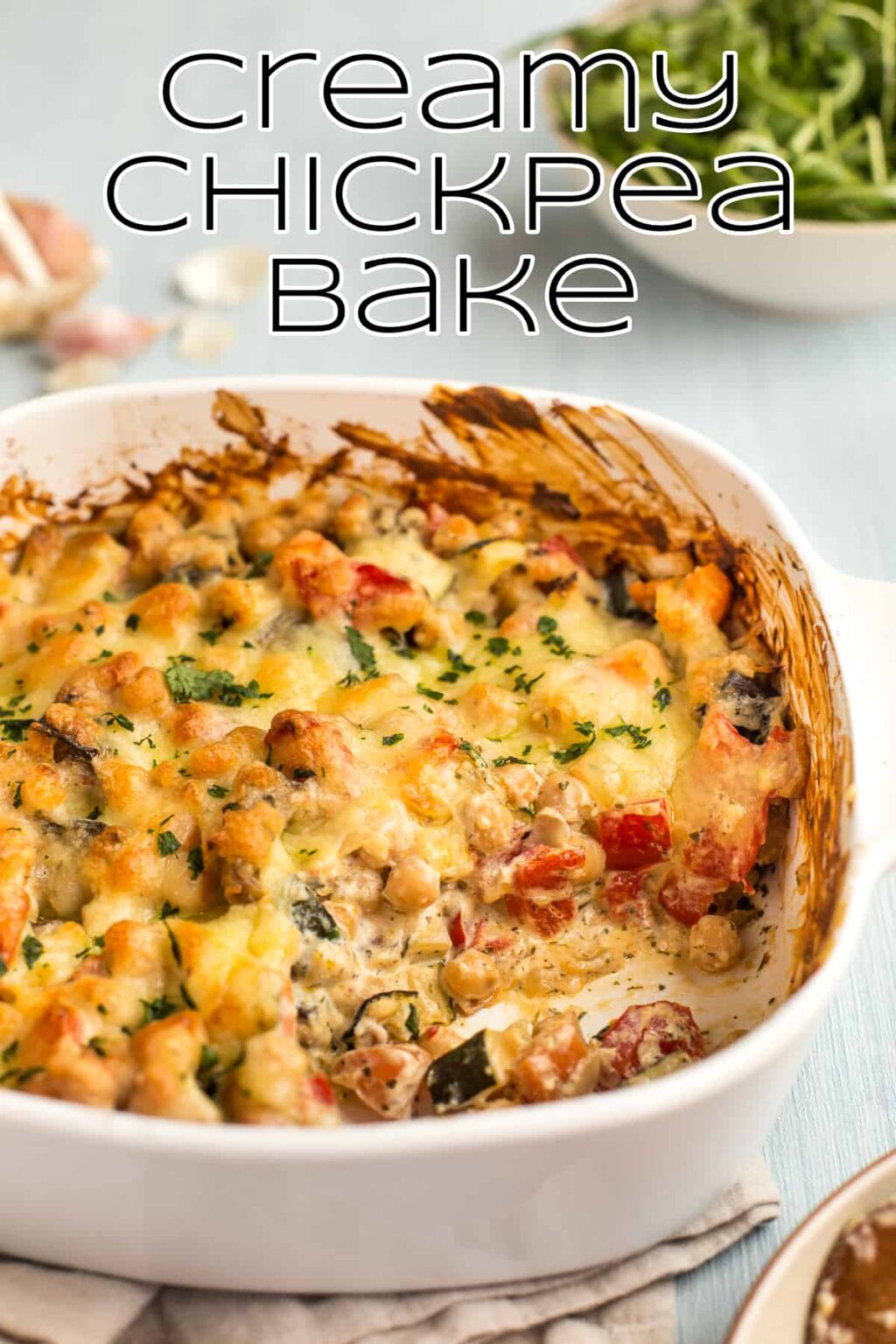 Creamy Chickpea Bake - Easy Cheesy Vegetarian