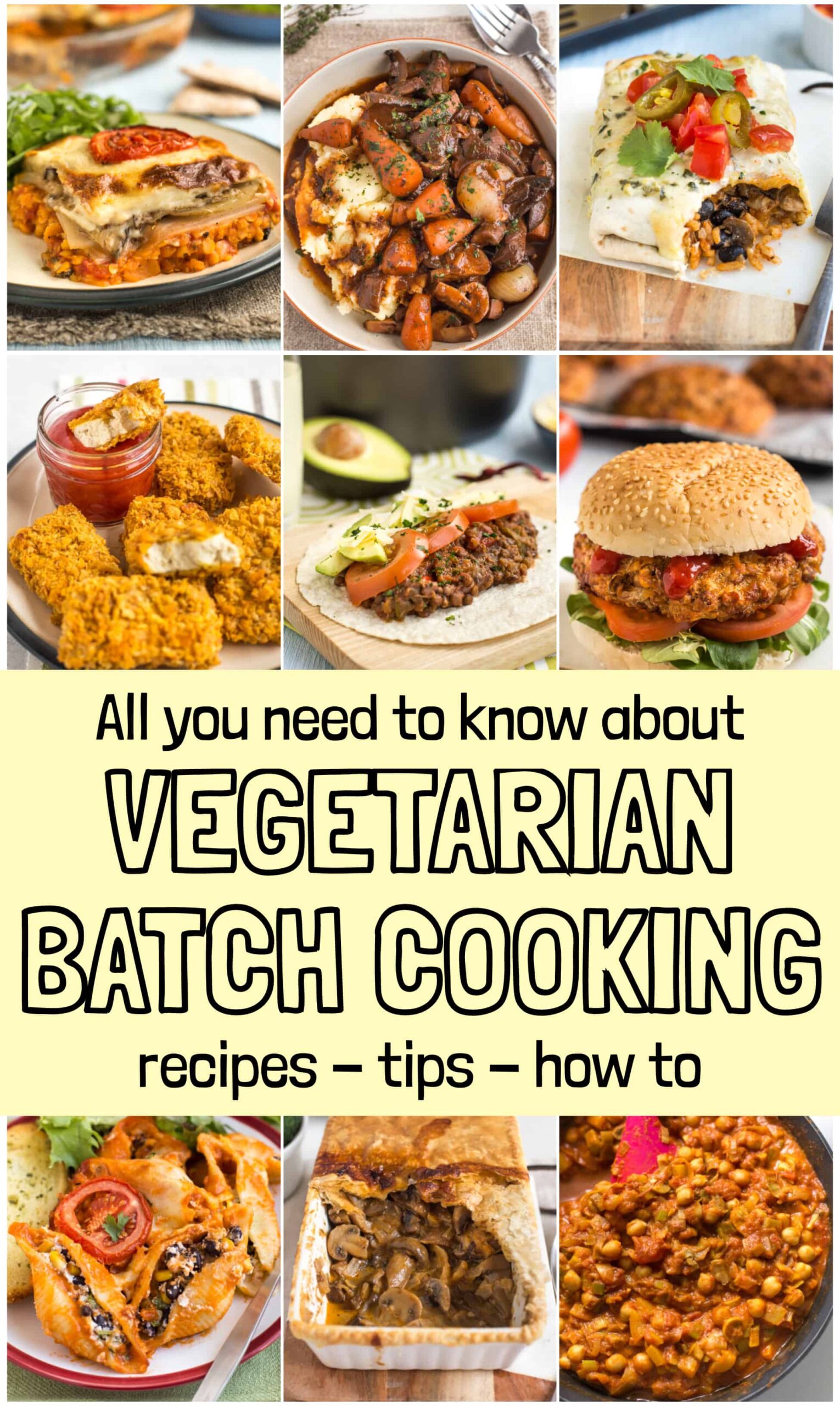 Vegan batch cooking tips and a free plan with 8 whole-food recipes