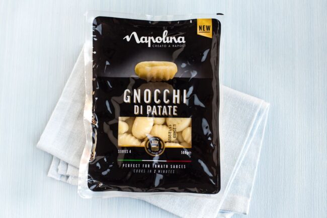 Packet of Napolina potato gnocchi.