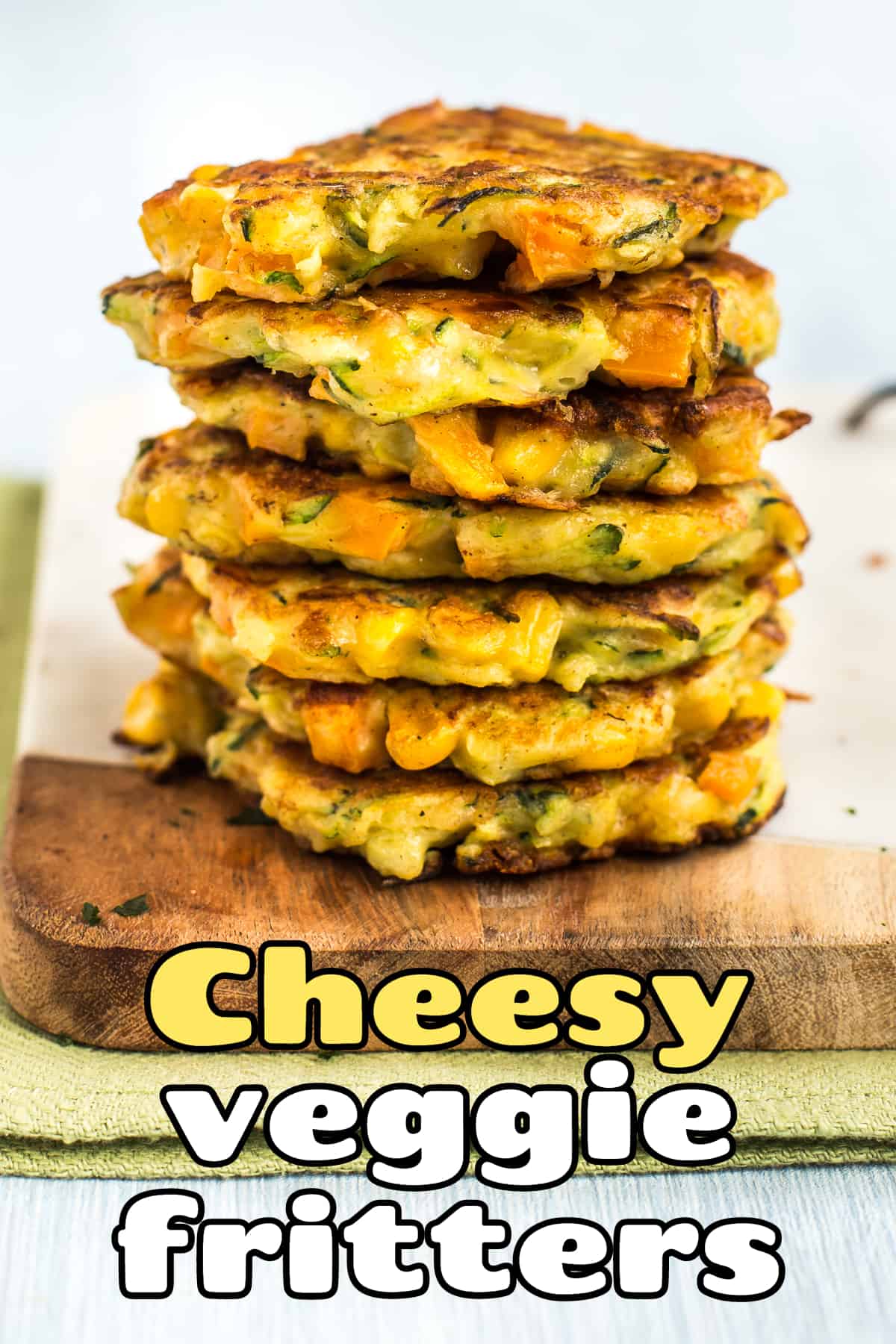 Cheesy Veggie Fritters - Easy Cheesy Vegetarian