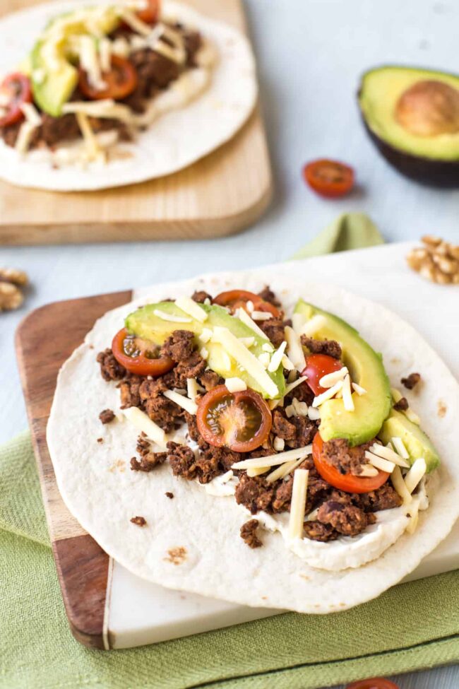 Black Bean and Walnut Tacos - Easy Cheesy Vegetarian