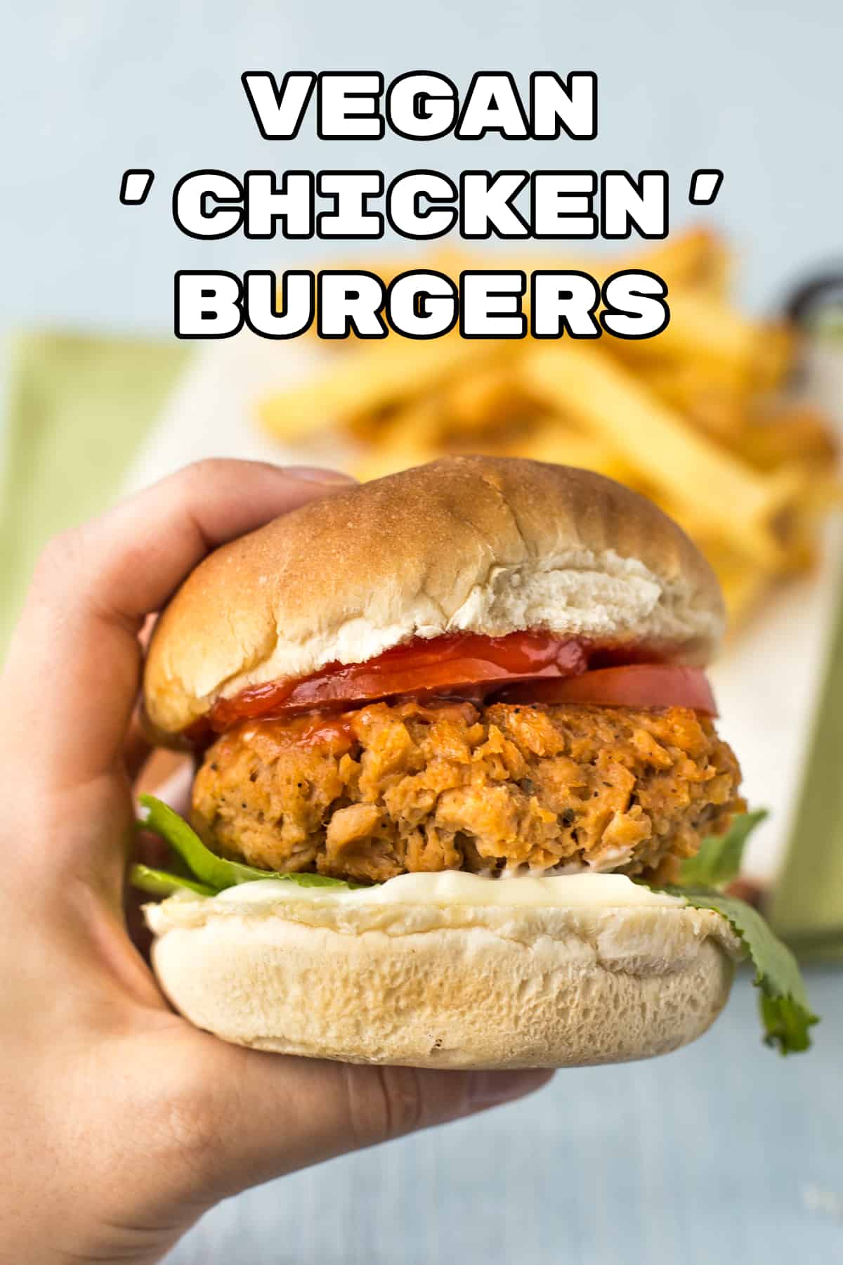 Vegan 'Chicken' Burgers Easy Cheesy Vegetarian