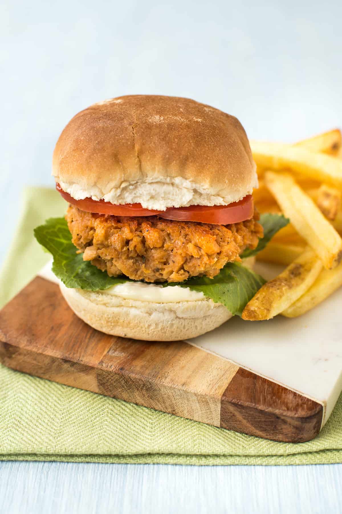 Vegan 'Chicken' Burgers - Easy Cheesy Vegetarian