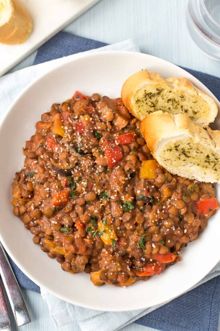 Cheesy Slow Cooker Lentils Easy Cheesy Vegetarian