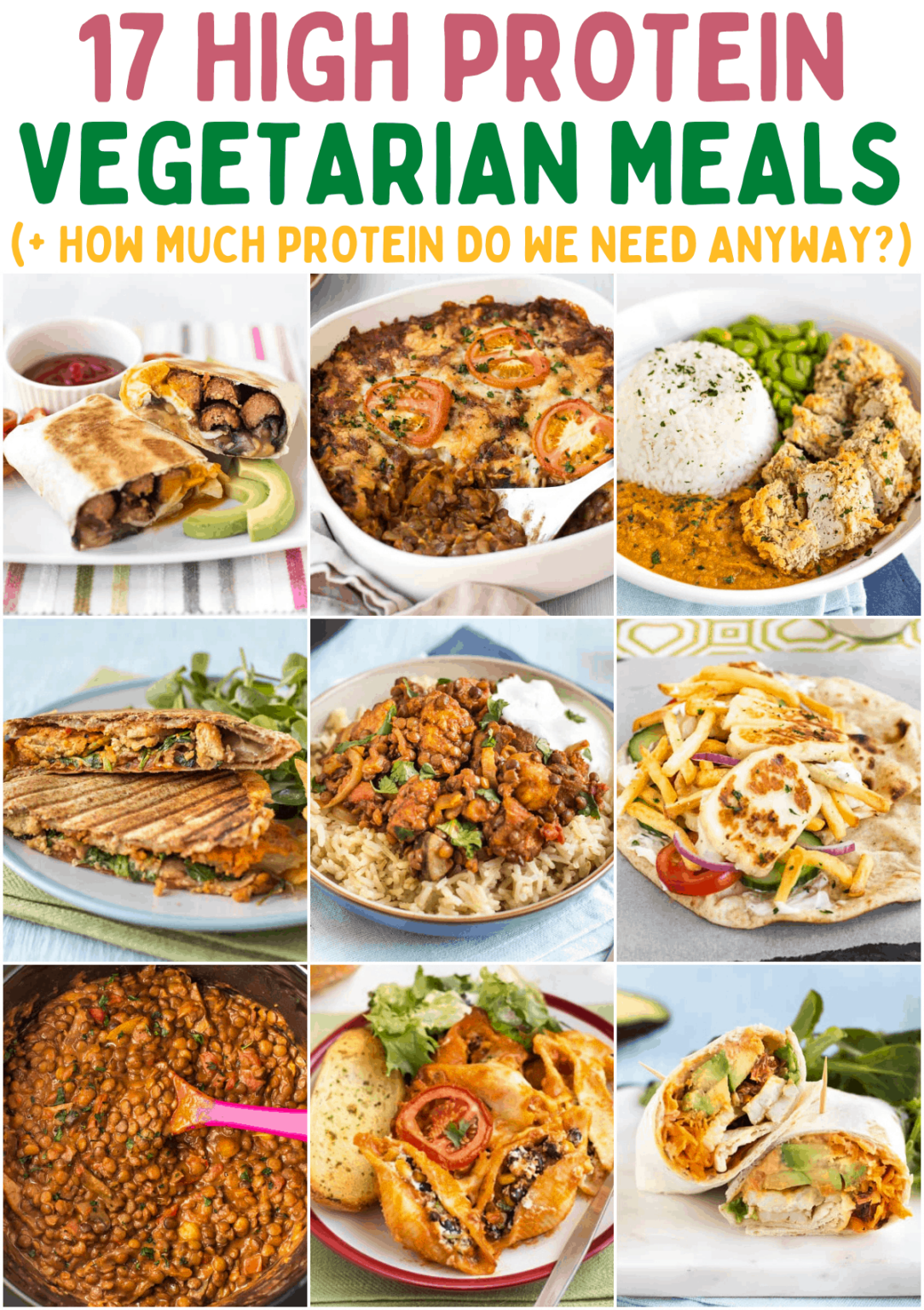High Protein Vegetarian Meals How Much Protein Do We Need Anyway