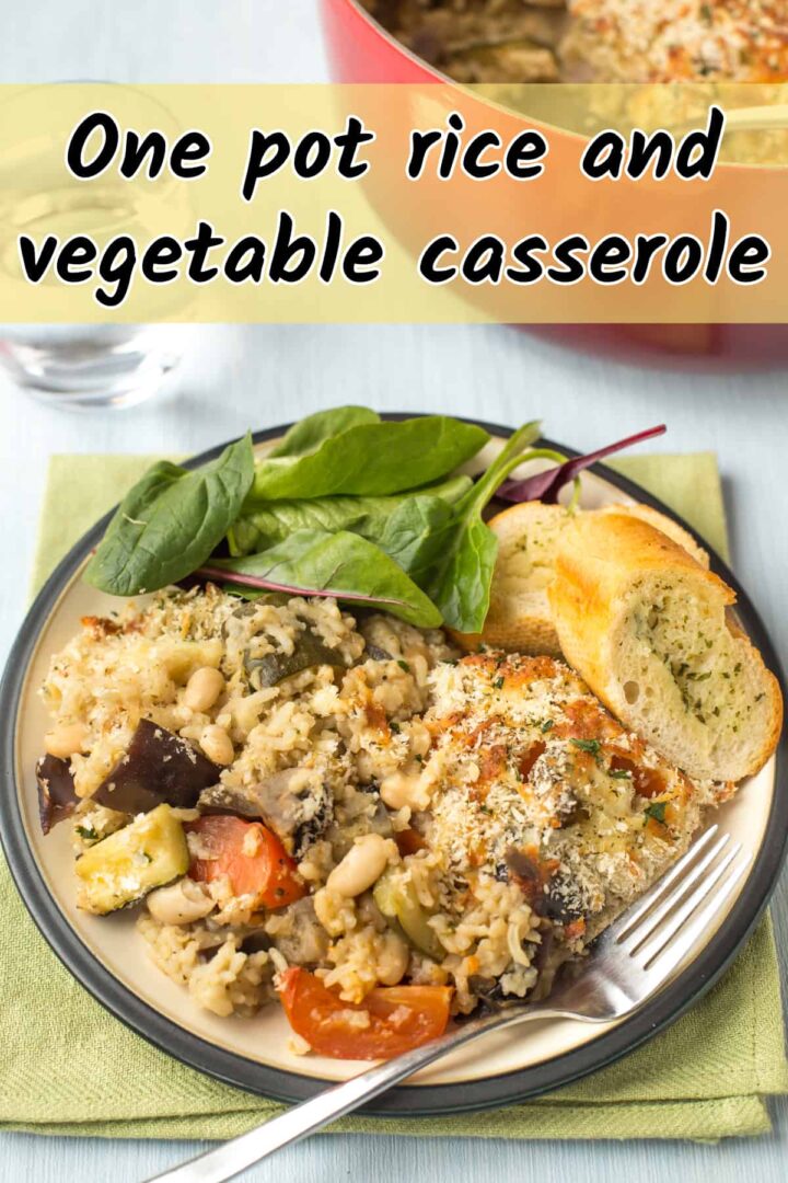 One Pot Rice And Vegetable Casserole Easy Cheesy Vegetarian