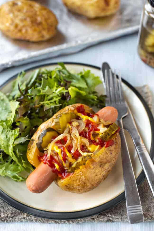 Hot Dog with Potatoes